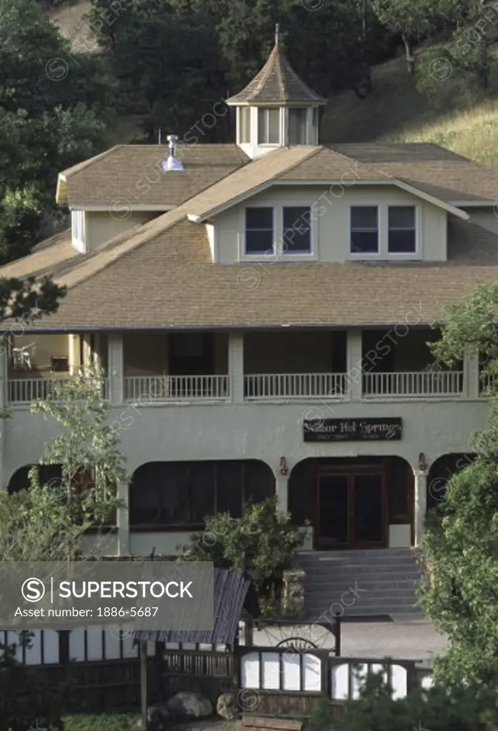 An old three story house serves as office and GUEST QUARTERS at WILBUR HOT SPRINGS established in 1865 - CALIFORNIA
