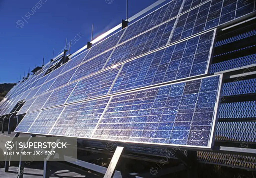 SOLAR PANELS for generating ELECTRICITY to POWER an outlook and communications station in the high SIERRA - CALIFORNIA