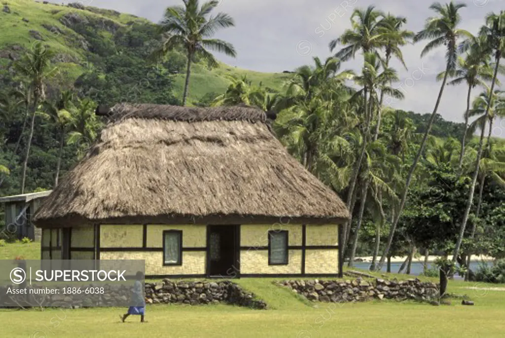 MAIN GATHERING BUILDING for the NATIVE COMMUNITY in MALA KATI VILLAGE on NACULA ISLAND - YASAWA ISLANDS, FIJI