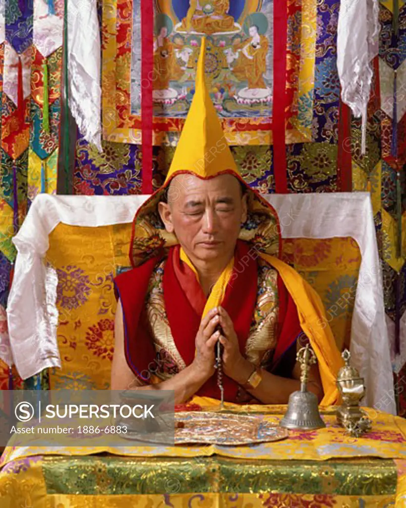 GESHE LOBSANG GYATSO is a high lama of the GELUKPA order of Tibetan Buddhism - MODEL RELEASED 