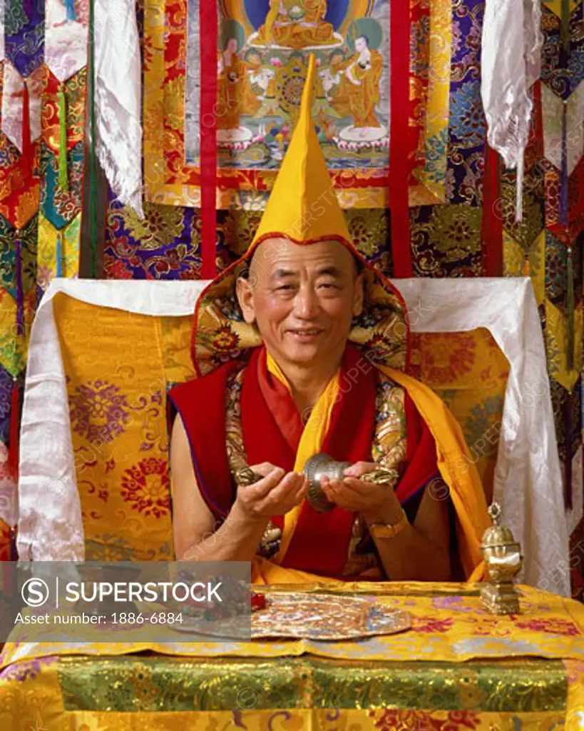 GESHE LOBSANG GYATSO is a high lama of the GELUKPA order of Tibetan Buddhism - MODEL RELEASED