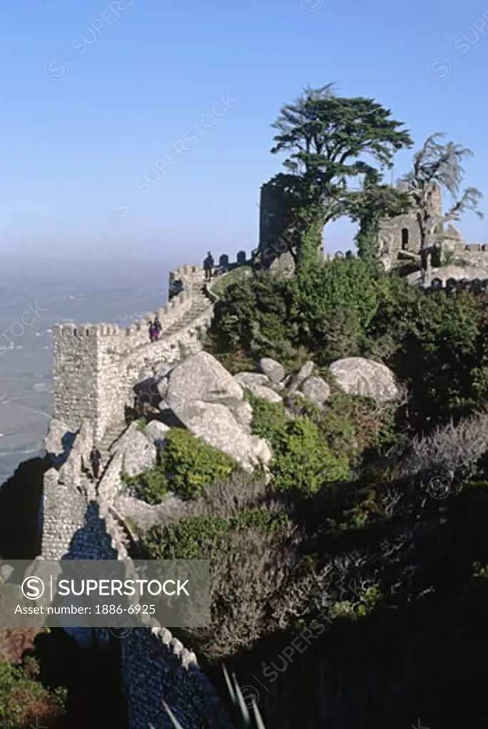The MOORISH CASTLE of SINTRA dates back to the 8th century and is located a few hours drive from LISBON, PORTUGAL 