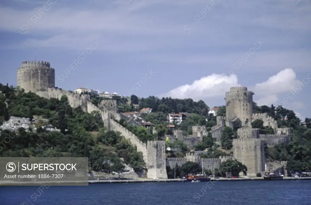 RUMELI HISARI CASTLE on the BOSPHOROUS (the waterway which joins the Mediterranean & the Black Sea) - Istanbul, Turkey