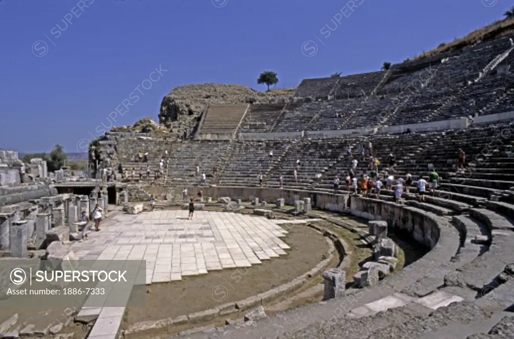 The 25,000 seat Theatre of EHESUS (One of the world's largest Greek/Roman archeological sights) - Turkey
