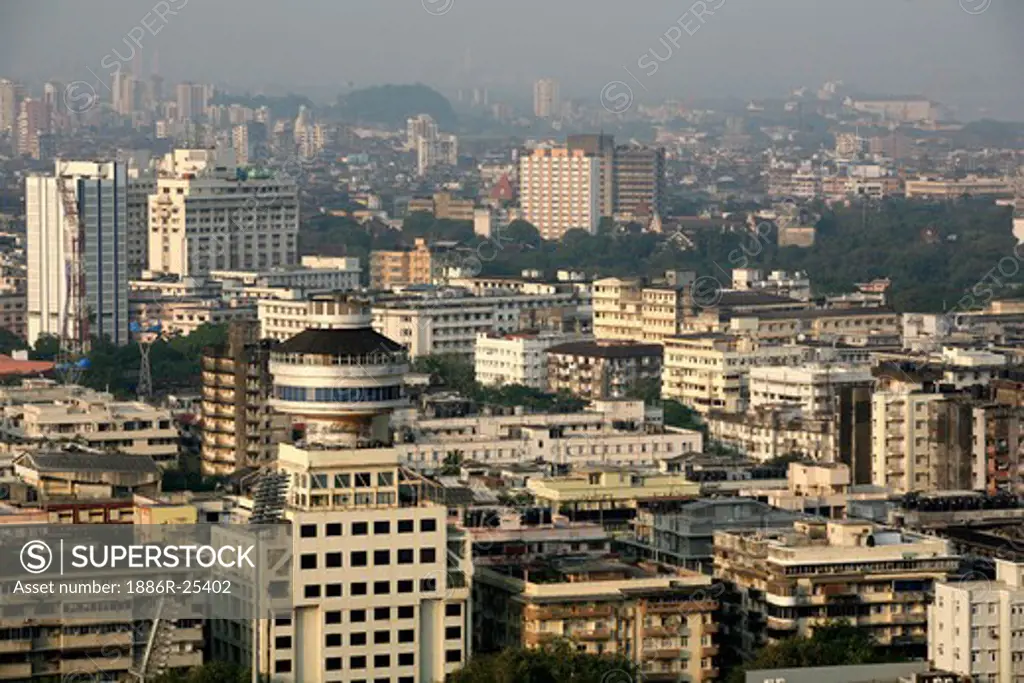 Aerial view of art deco building with hotel Ambassador ; Bombay Mumbai ; Maharashtra ; India