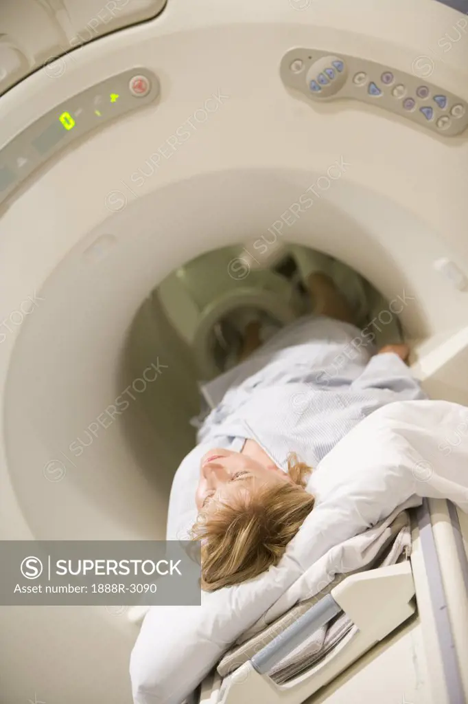 Patient Undergoing For A Computerized Axial Tomography (CAT) Scan