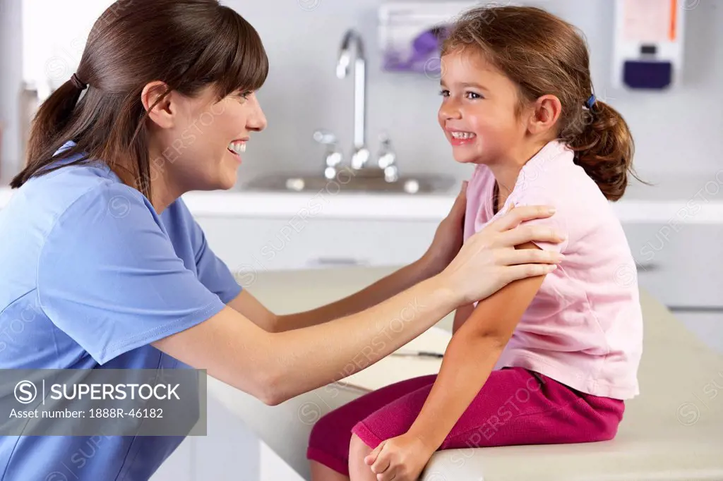Child Patient Visiting Doctor´s Office