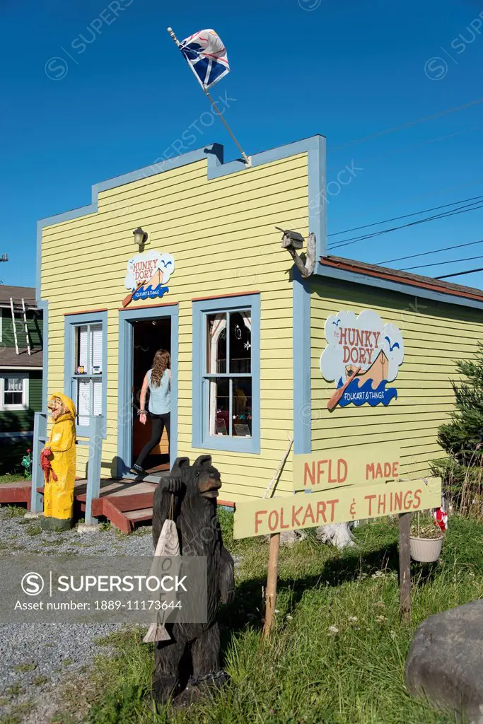 Shop selling newfoundland made items, Gros Morne National Park; Newfoundland, Canada