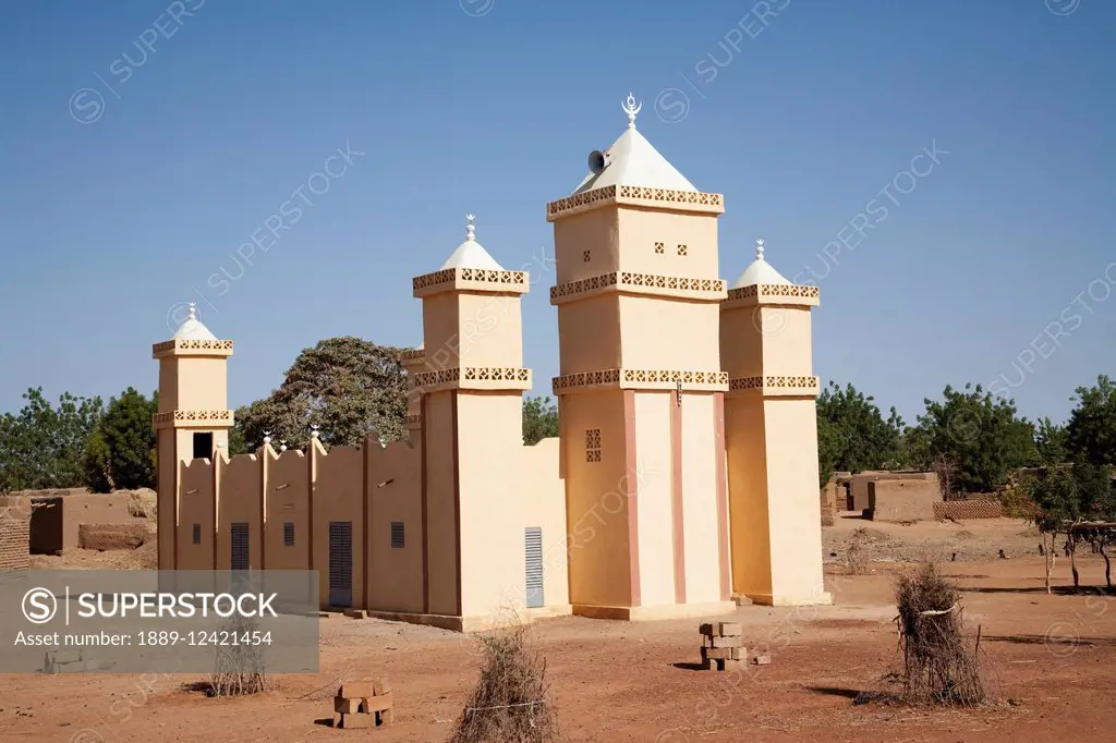 Mosque, Bamako-Djenne Road, Mali