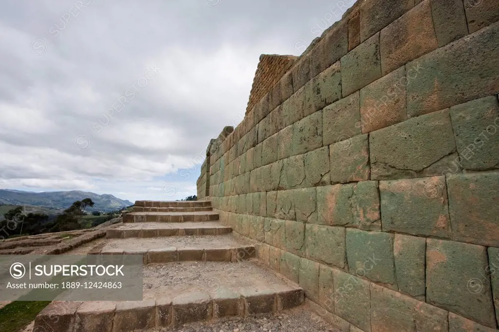 Stairs To The Temple Of The Sun, Ingapirca Archaeological Complex, Canar, Ecuador