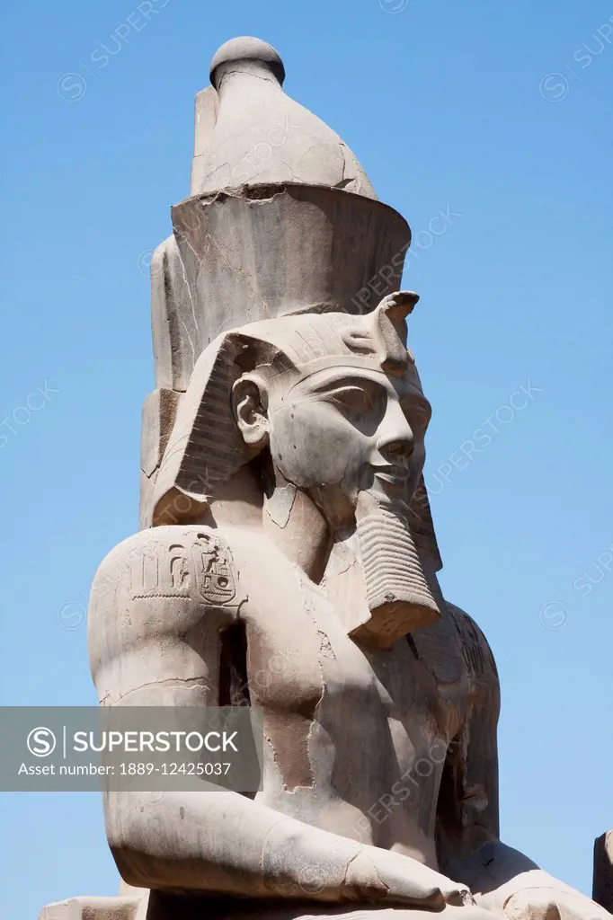 Colossal Statue Of Ramses Ii In The Courtyard Of Ramses Ii The Luxor Temple, Qina, Egypt