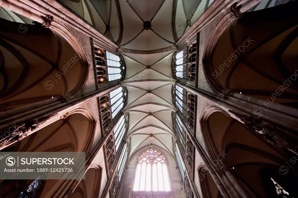 Ceiling Of The Cologne Cathedral, Cologne, North Rhine-Westphalia, Germany