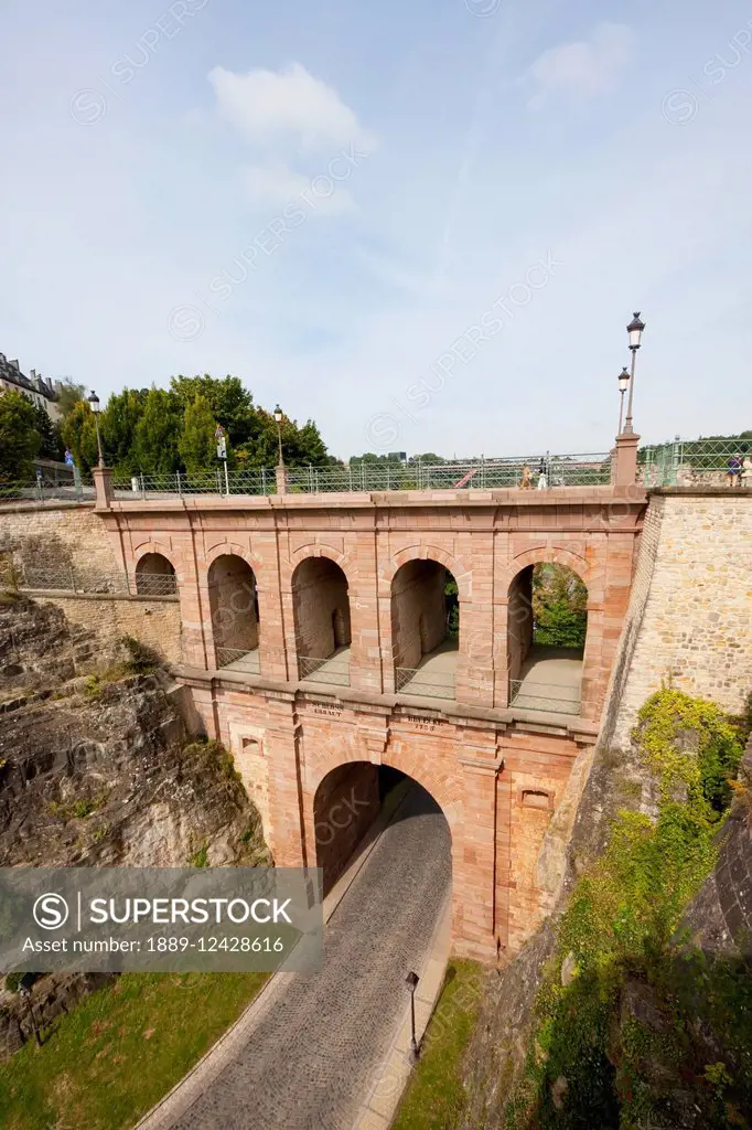 Castle Bridge By The Bock Casemates, Luxembourg