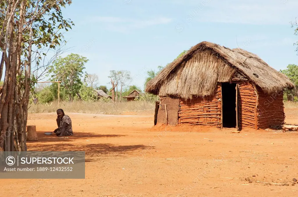 Mud House In An-Za Mpirahalahy, Toliara Province, Madagascar