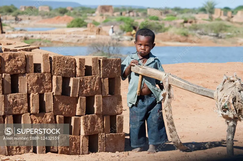 Brick Makers, Antsokay, Toliara Province, Madagascar