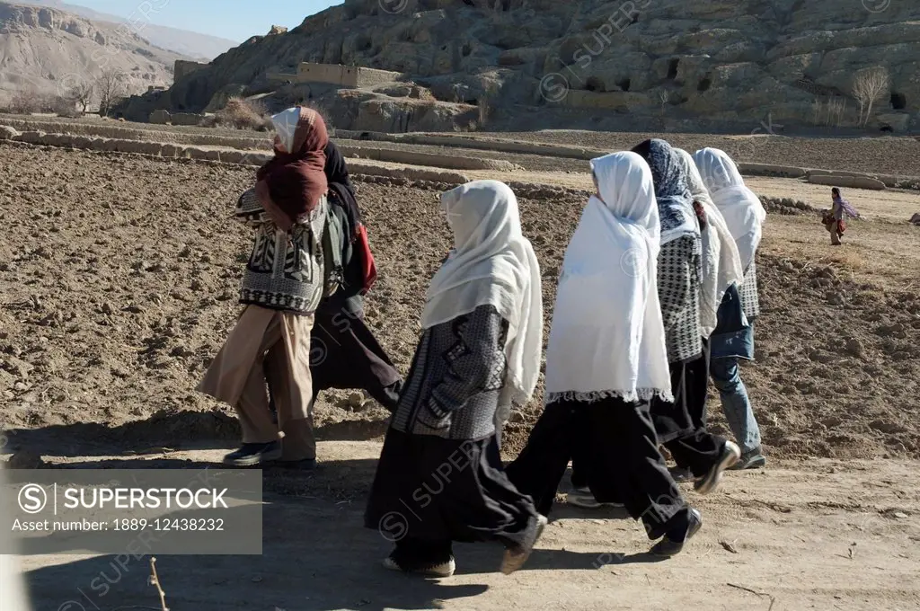 Afghan Girls In Bamiyan, Bamian Province, Afghanistan