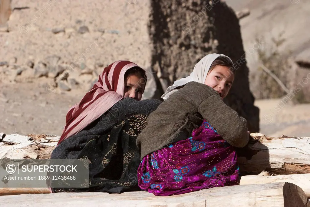 Afghan Girls In Shekh Ali, Parwan Province, Afghanistan