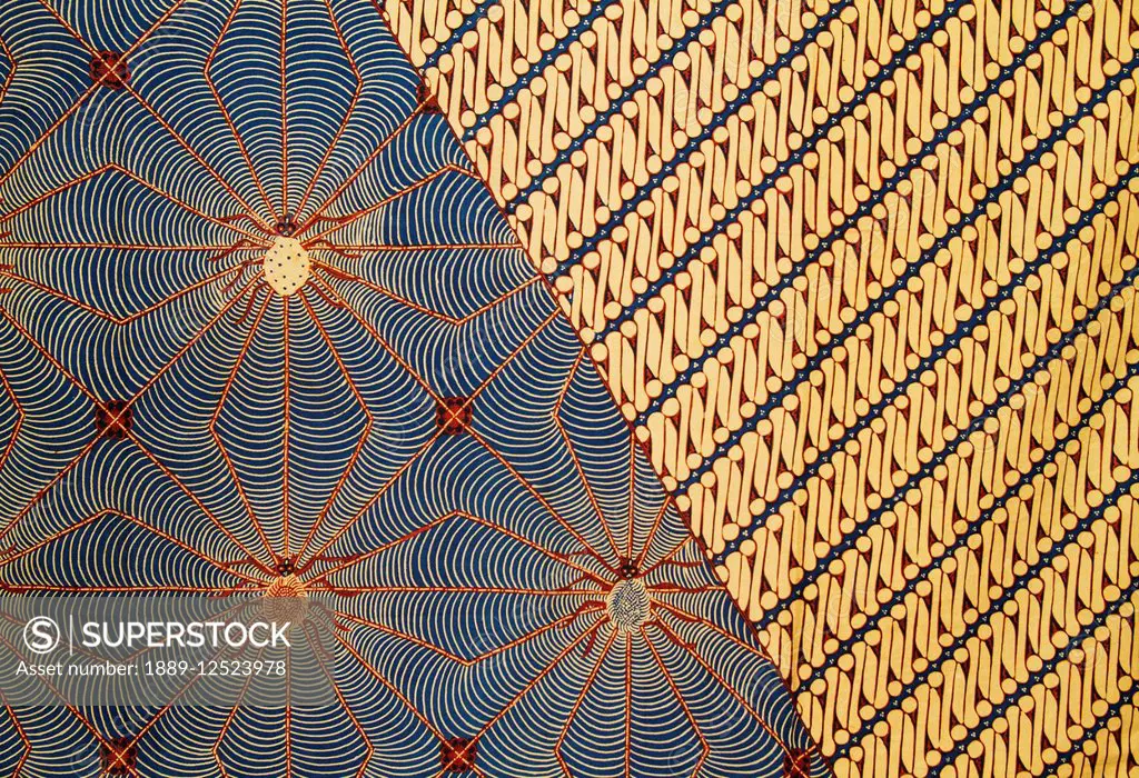 Batik fabric on display at the Danar Hadi Batik Museum, Surakarta (Solo), Central Java, Indonesia
