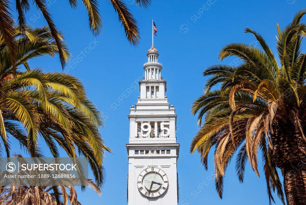 The clock tower of the San Francisco Ferry Building; San Francisco, California, United States of America