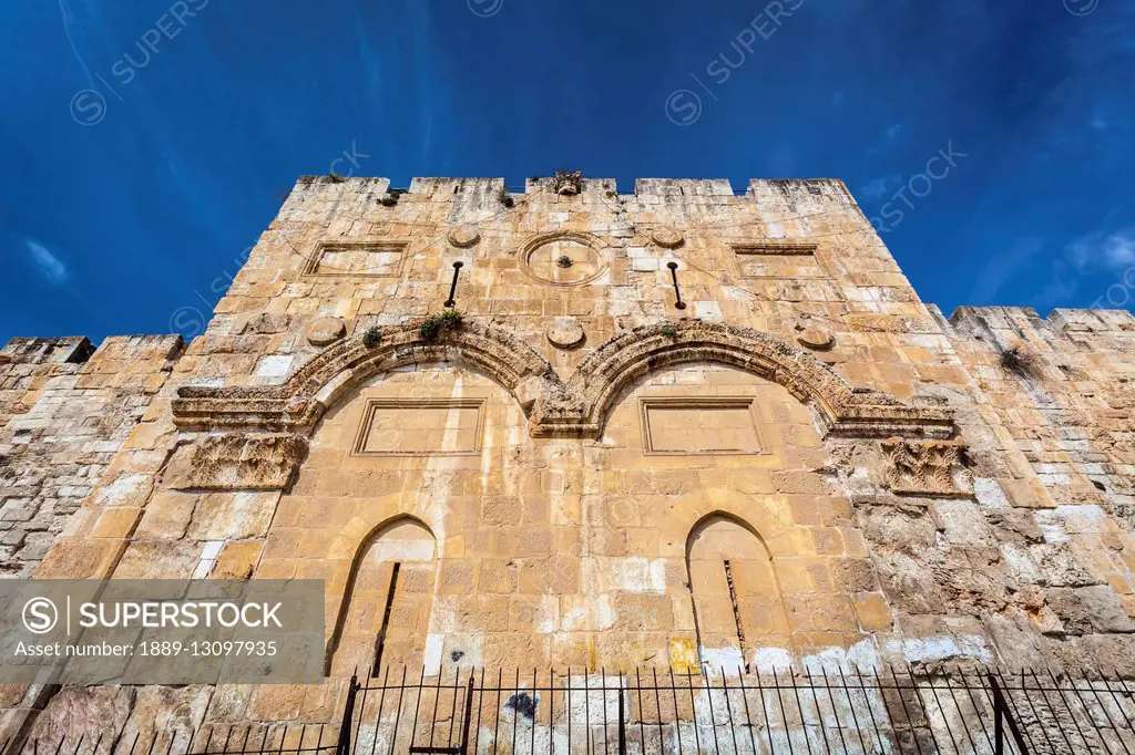 Eastern gate, Old city Jerusalem; Jerusalem, Israel