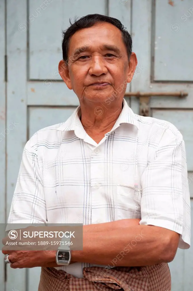 Burma, Shan State, Portrait Of A Man; Pin Oo Lwin