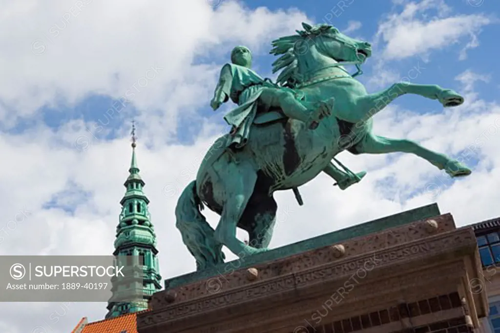 Hojbro Plads, Copenhagen, Denmark; Equestrian statue of Bishop Absalon