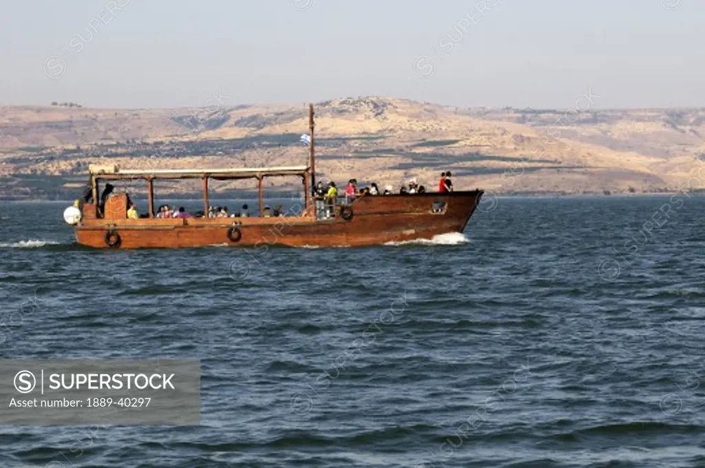 Tour Boat on Sea of Galilee; Israel