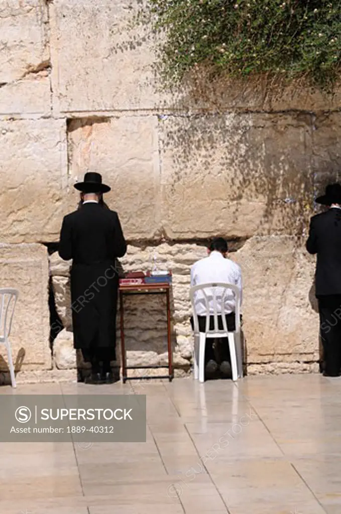Prayers at the Western Wall; Jerusalem, Israel