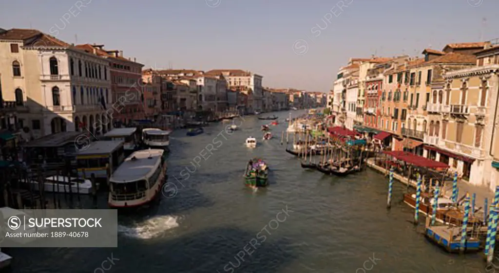 View of canal, high angle; Venice, Italy