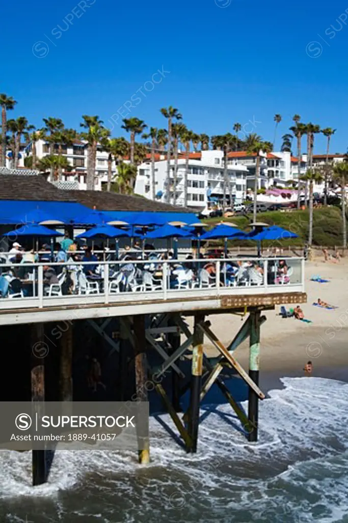 Restaurant on Municipal Pier; San Clemente, Orange County, California, USA