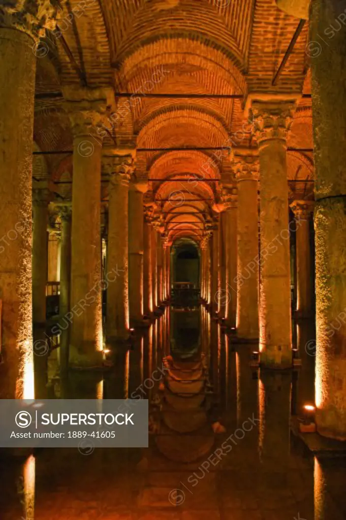 Basilica Cistern, Istanbul, Turkey; Ancient underground cistern