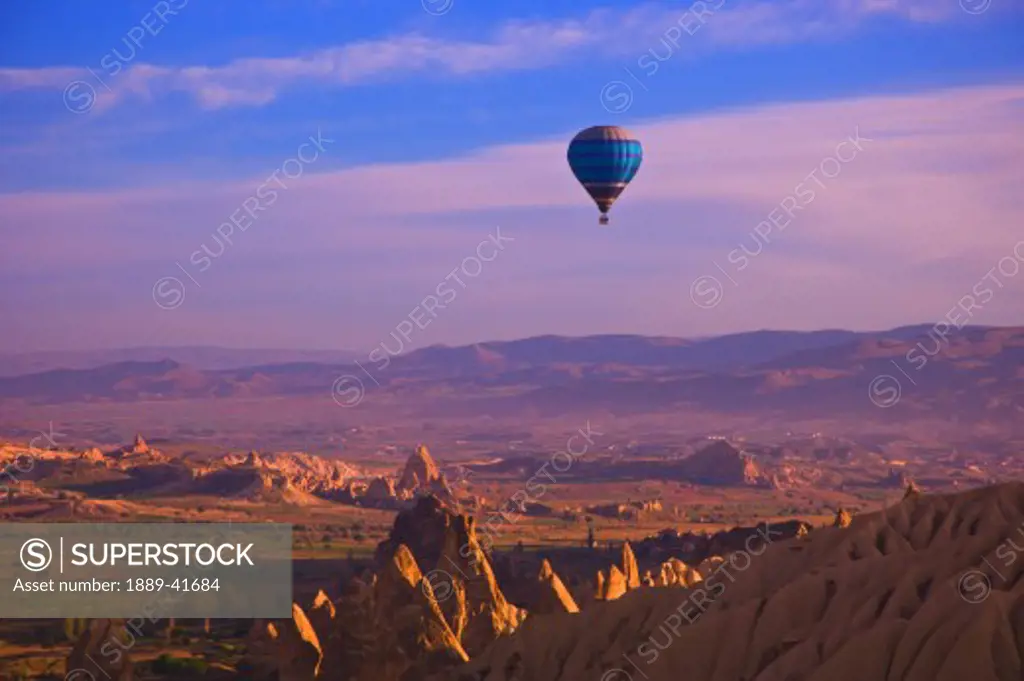 Balloons over Goreme valley, Cappadocia; Anatolia,Turkey