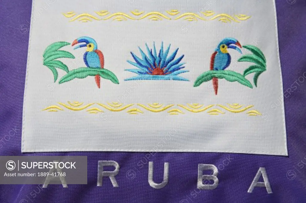 Detail of shopping bag; Oranjestad, Island of Aruba, Aruba
