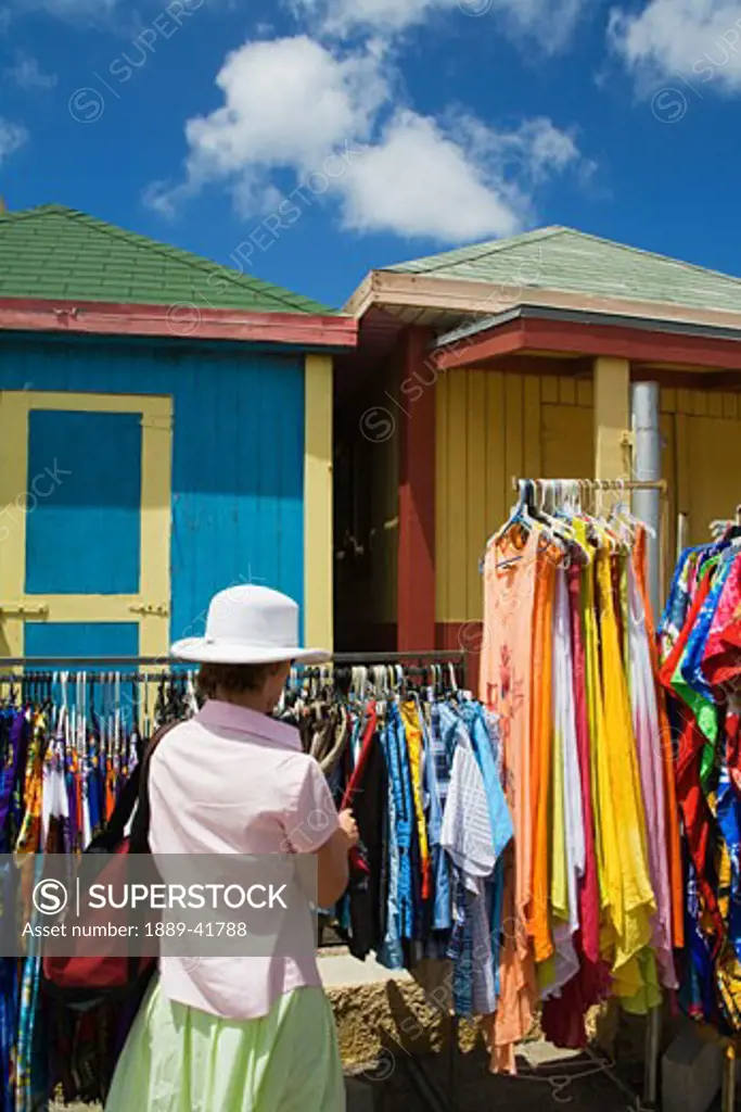 Street market; Oranjestad, Aruba Island, Kingdom of the Netherlands.