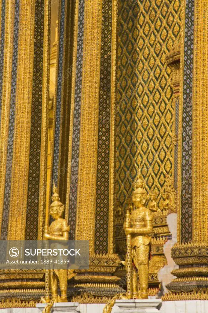 Statues guarding Phra Mondop at Royal Grand Palace in Rattanakosin District; Bangkok, Thailand