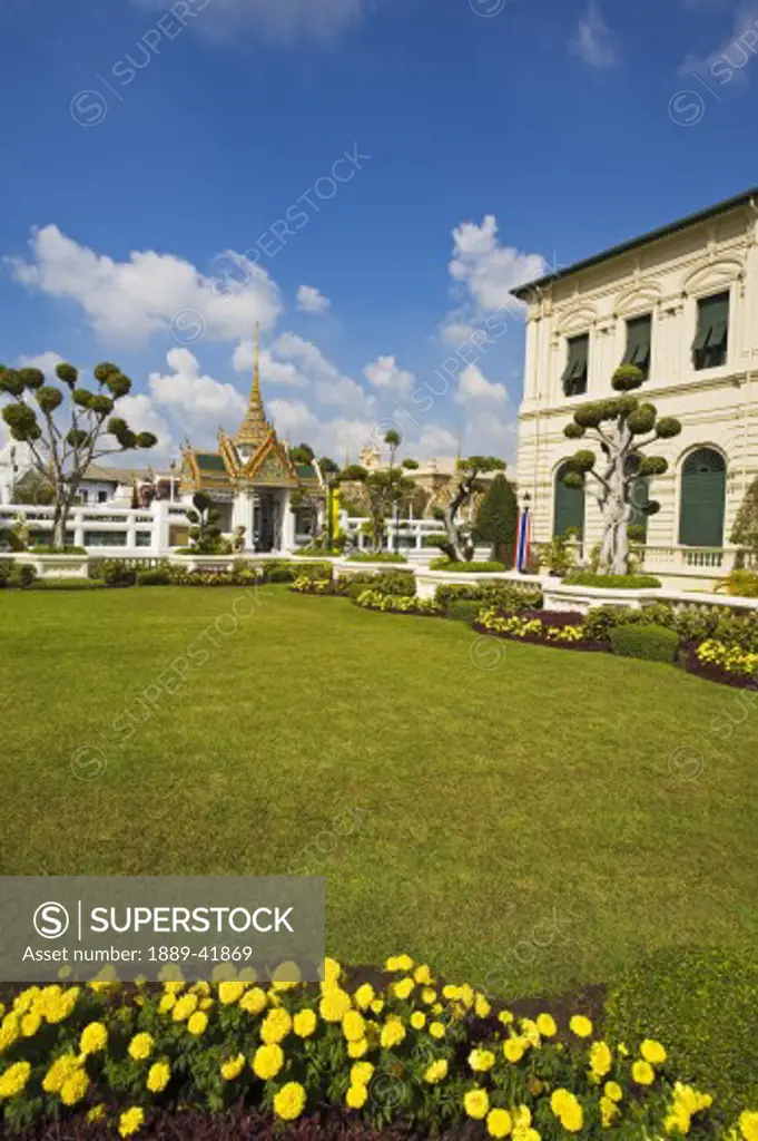 Gardens at Royal Grand Palace in Rattanakosin District; Bangkok, Thailand