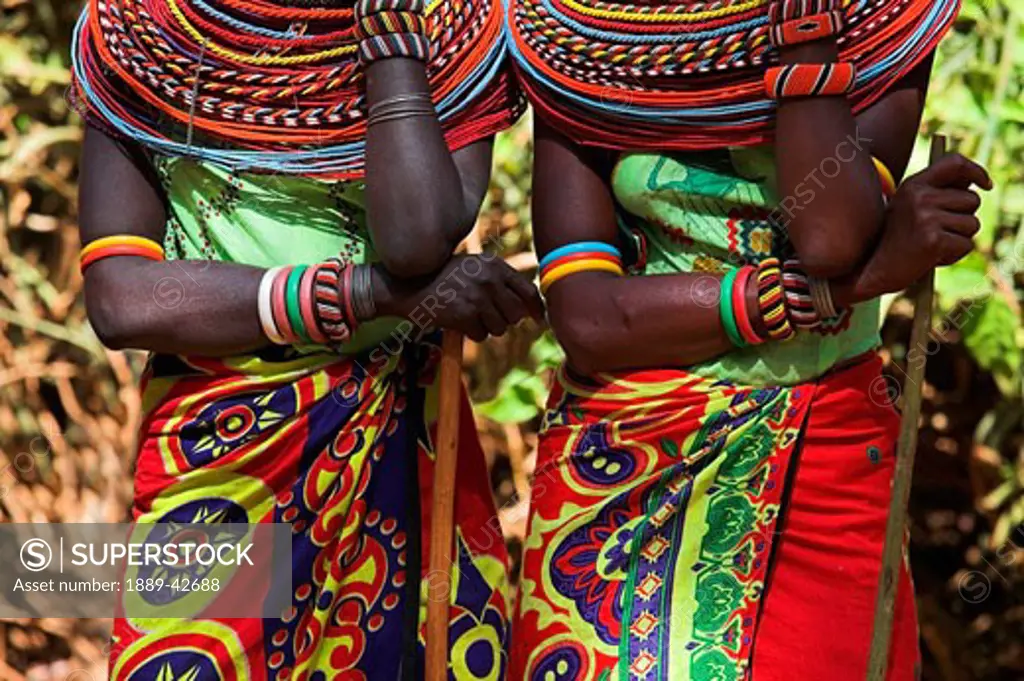 Kenya; Samburu women dancing