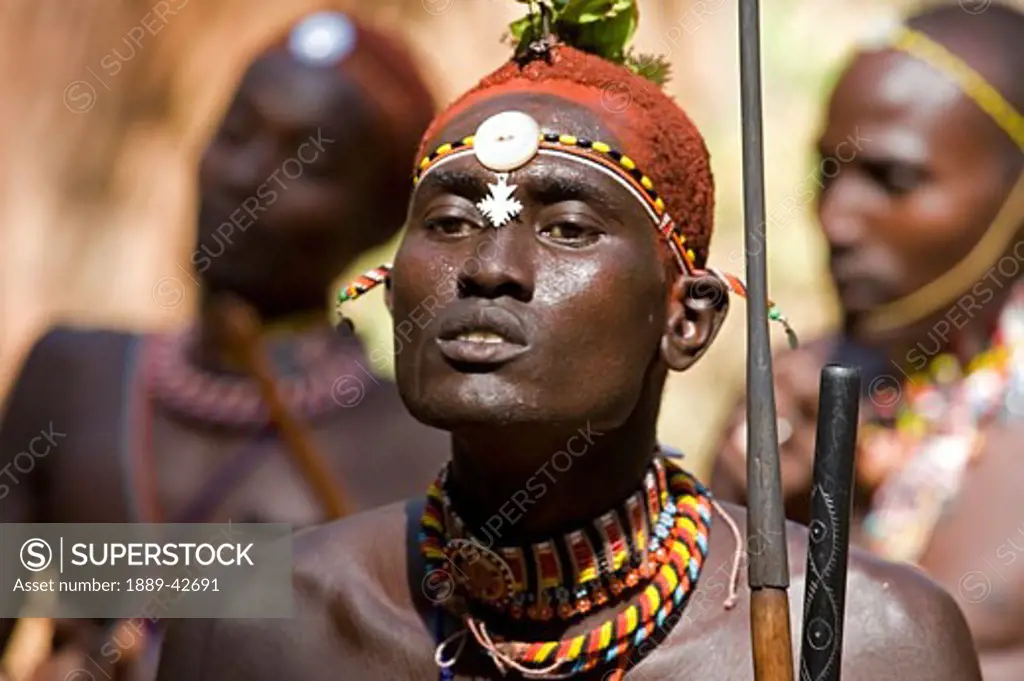 Kenya; Samburu warriors