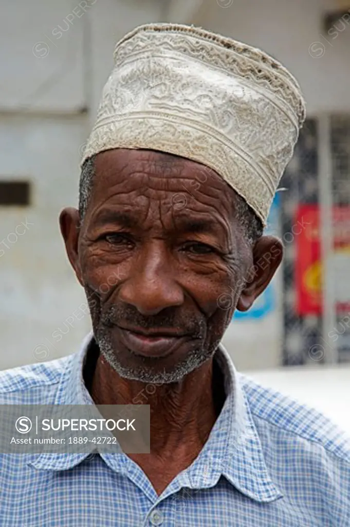 Zanzibar, Tanzania; Portrait of man