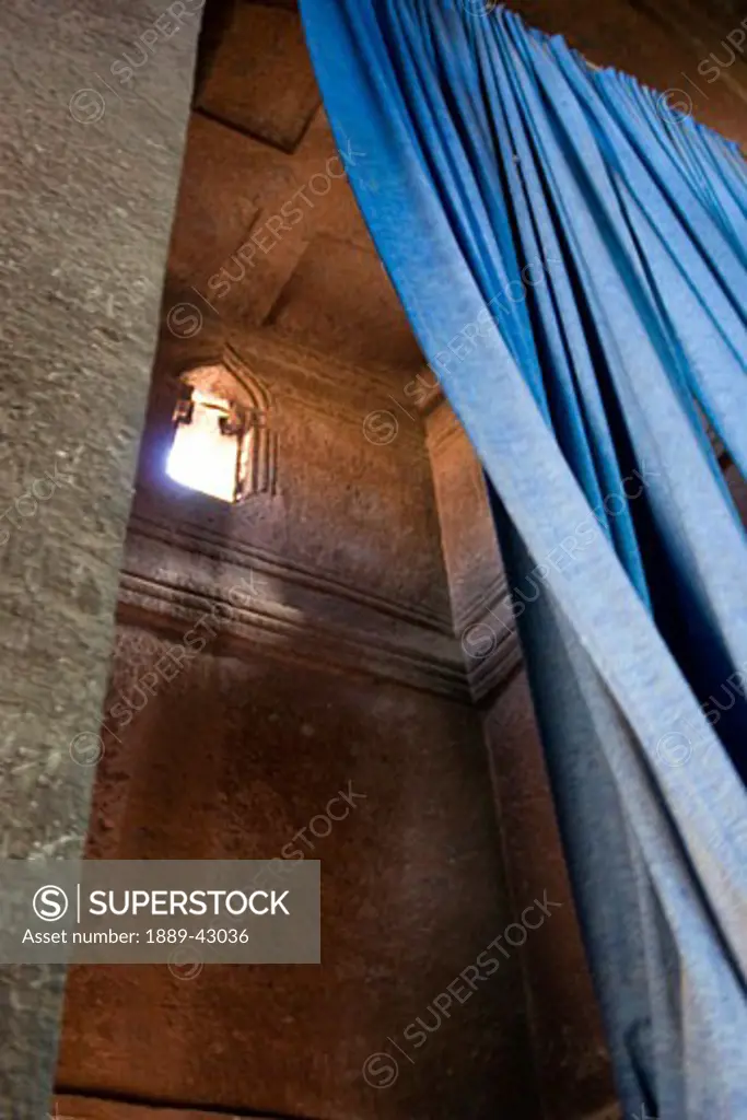 Lalibela, Ethiopia; High window inside Lalibela church