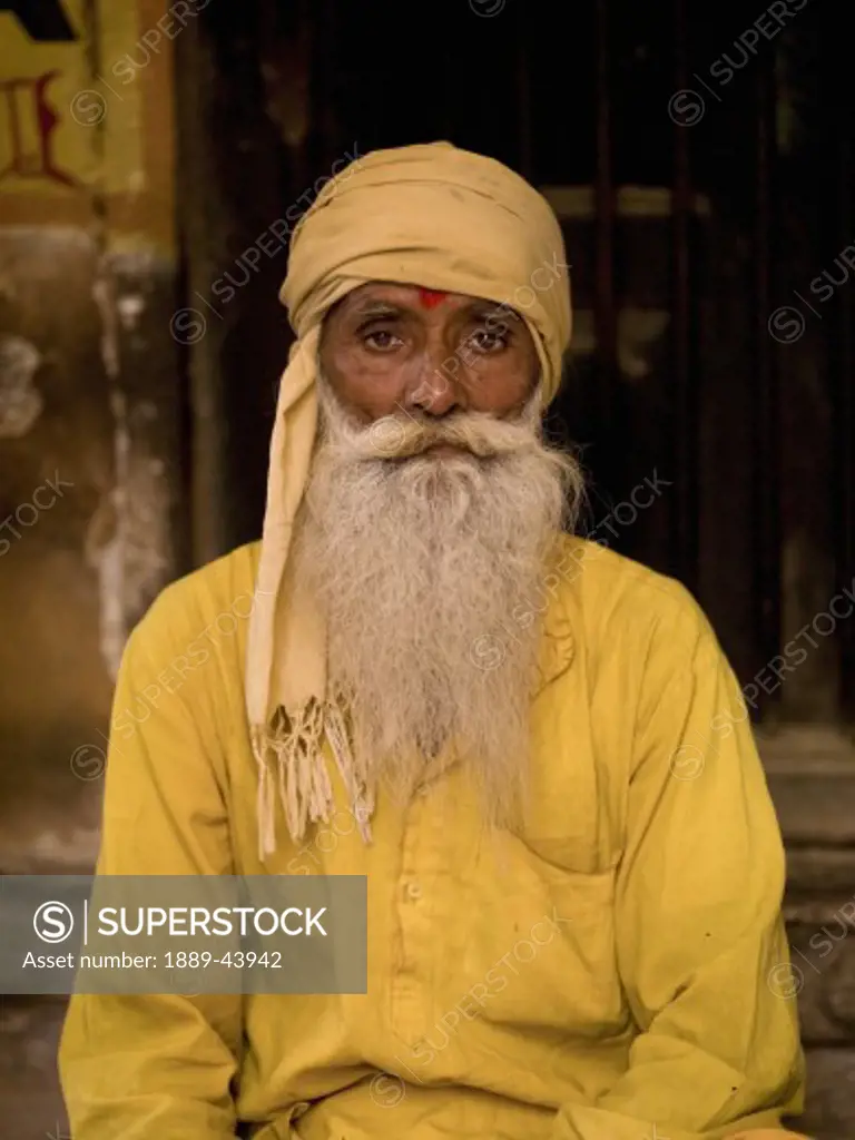 Varanasi,India;Old Hindu man
