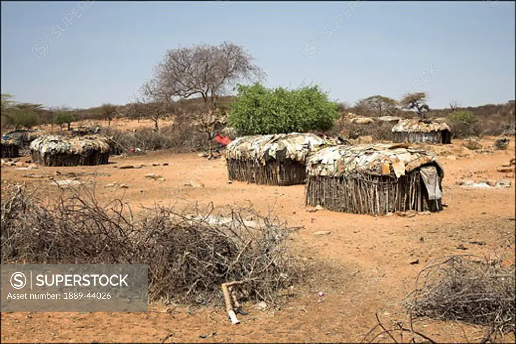 Samburu Village,North Kenya,Africa;Kenyan Village