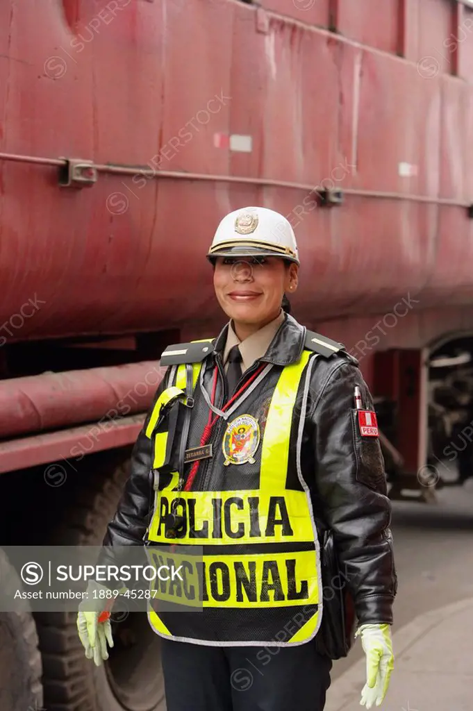 Female police officer, Lima, Peru