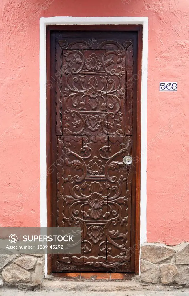 Ornate doorway, Lima, Peru