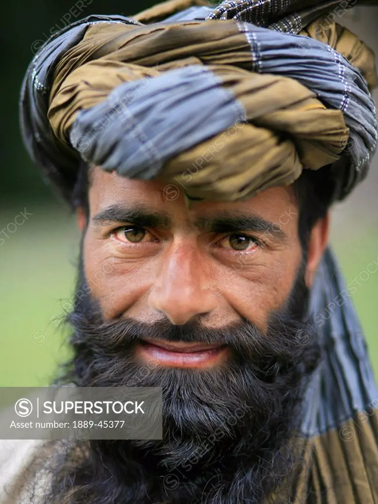 Portrait of bearded man in turban