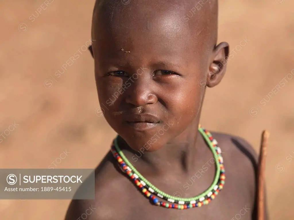 Young Samburu tribe member, Samburu National Reserve, Kenya, Africa