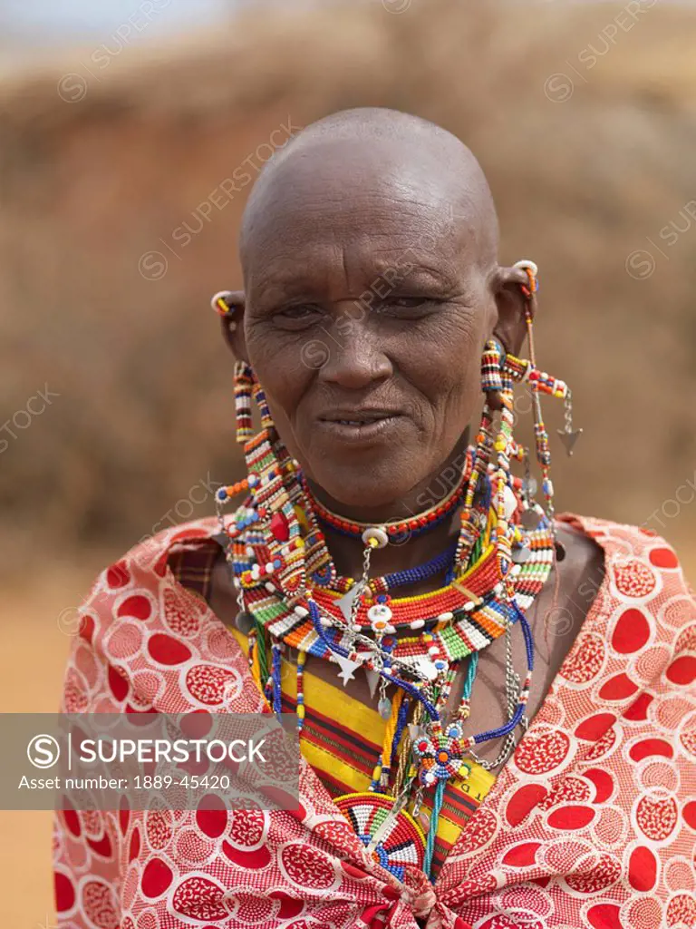 Woman froma Maasai Village, Kenya, Africa