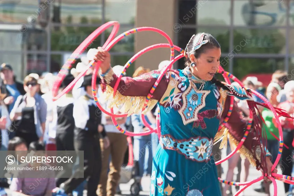 Native Hoop Dancer, Calgary Stampede Rodeo, Calgary, Alberta, Canada