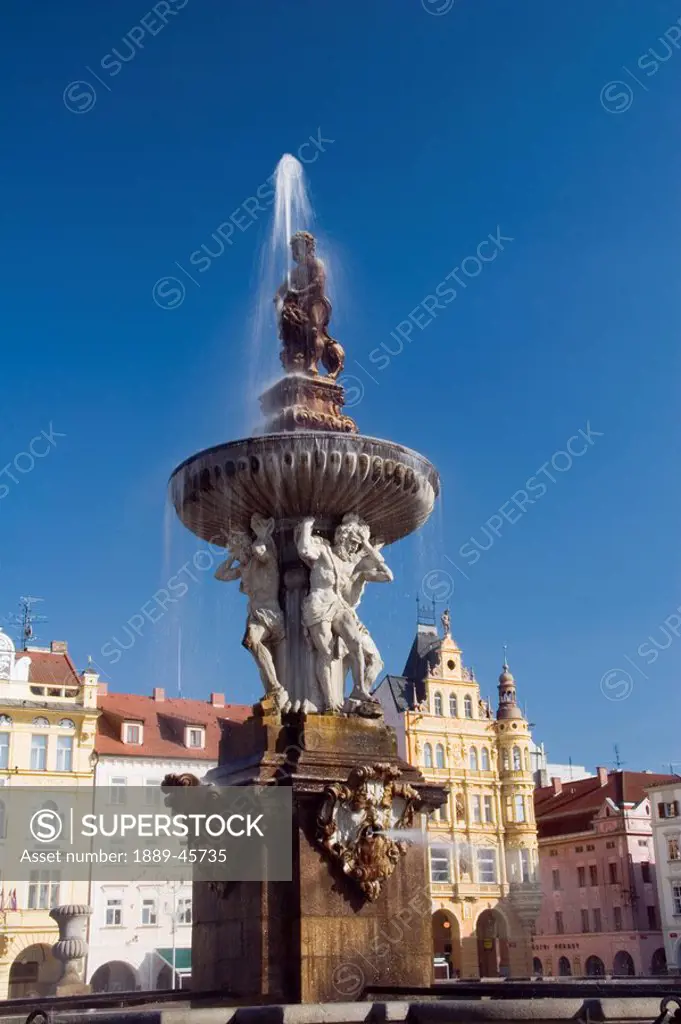 Ceske Budejovice, Czech Republic, Samson´s Fountain