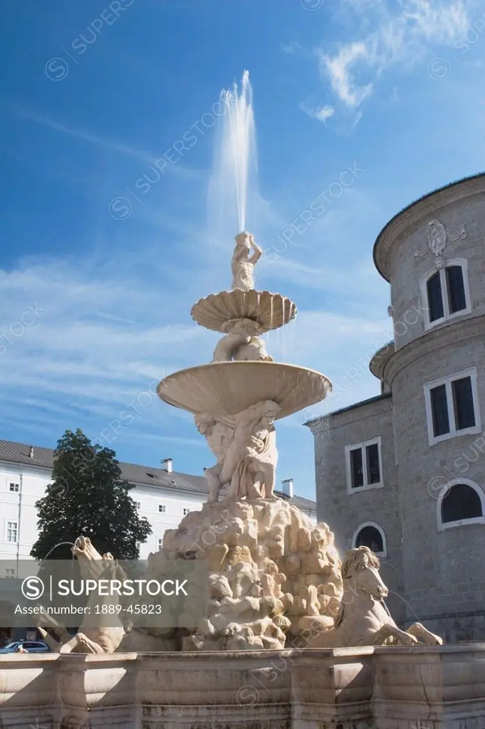 horse fountain, salzburg, austria